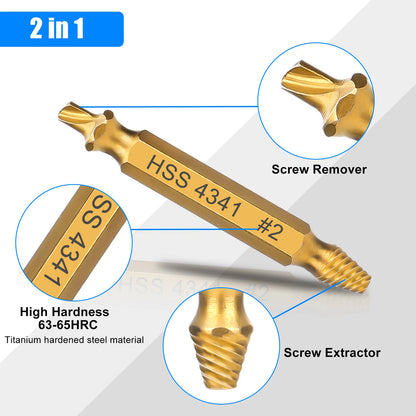 12pcs Broken Bolt Remover Tool for Damaged Screws and Drills