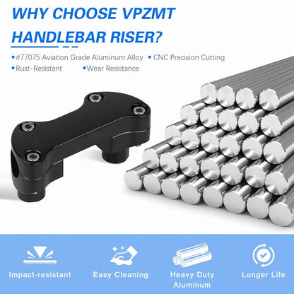 1.5" Handlebar Riser Clamp Kit for Harley Sportster Dyna Touring