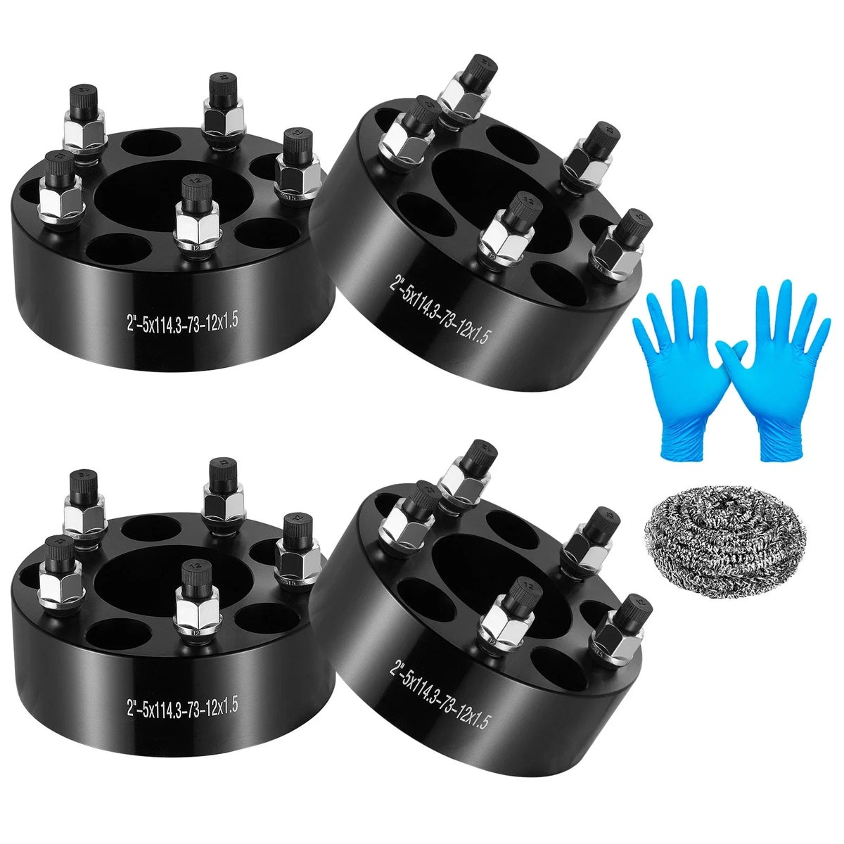 4x 2 Inch Wheel Spacers 5x4.5 5x114.3 12x1.5 for Acura MDX (2001–2016)