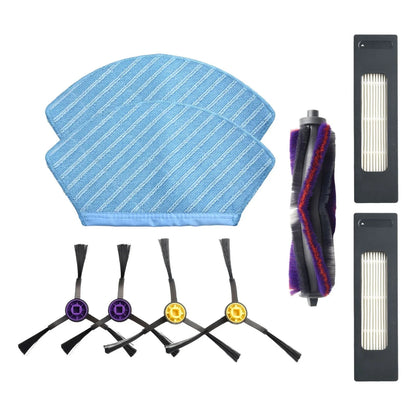 Main Brush Filters Side Brush Mop Cloth Kit for