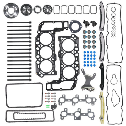 Timing Chain Head Gasket Bolts Set for Dodge Ram 1500 Jeep Grand (2005–2012) - 6RNG82, HS26229PT-1, ES71129-1