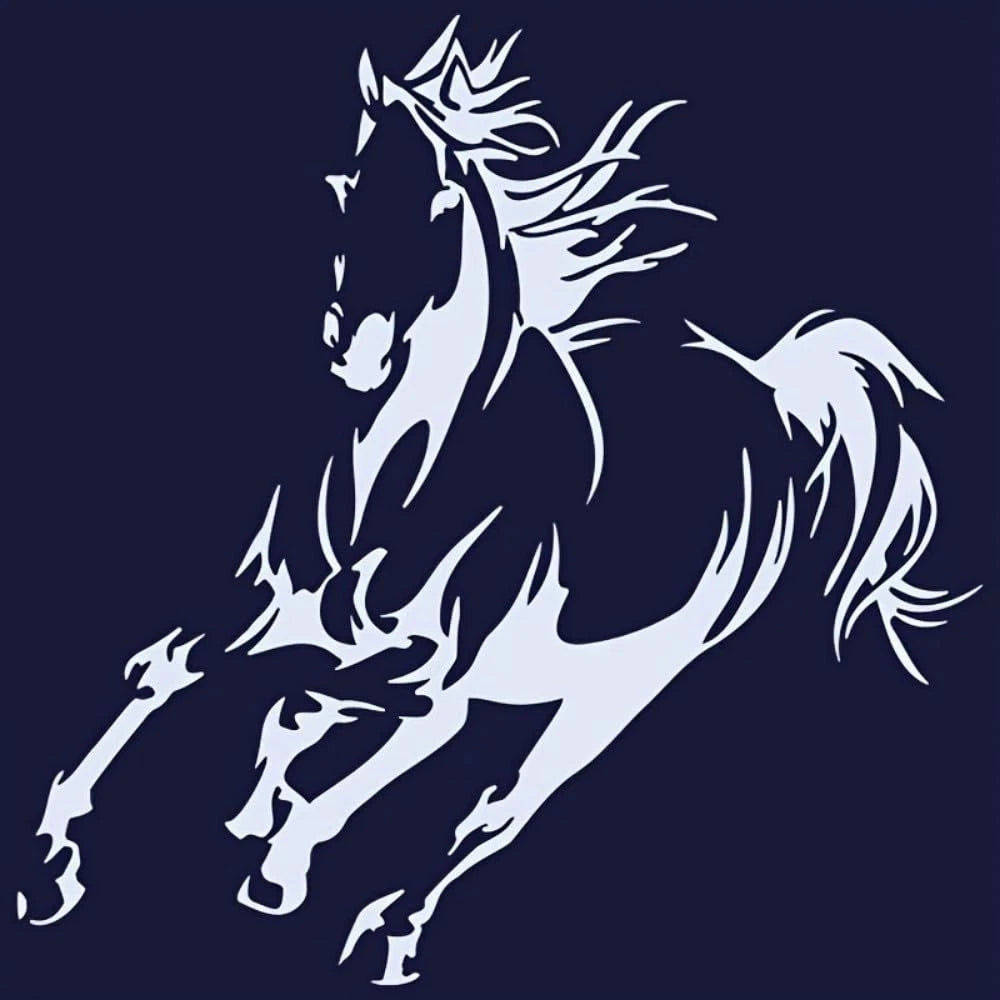 Set of 4 Reusable Plastic Horse Stencils for Craft Projects 6 inches