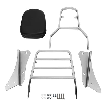 Detachable Backrest Sissy Bar Luggage Rack for Honda Shadow Spirit VT750DC (2001–2007)