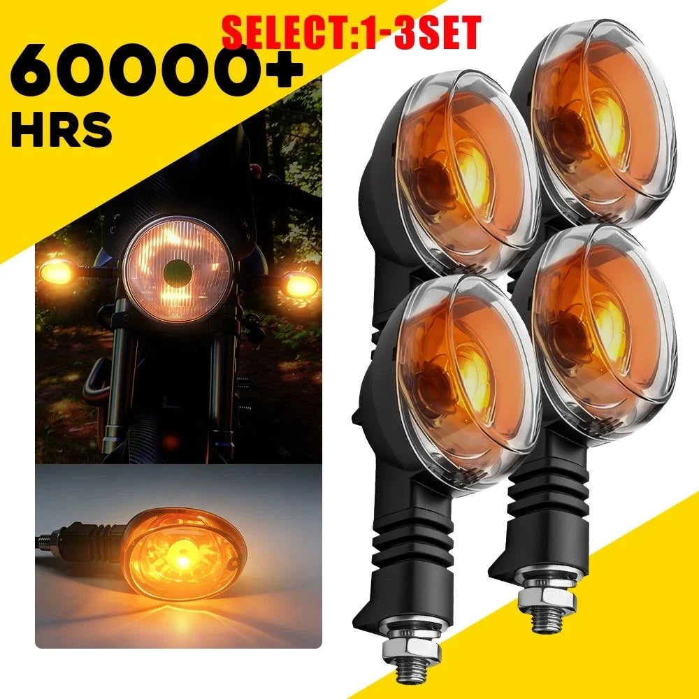 Clear Lens Amber Turn Signal Lamp for Buell Blast (2000–2010) X1 (1999–2002)