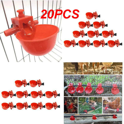 10/20PC Automatic Drinking Cups for Poultry/Quail (No Part Numbers)