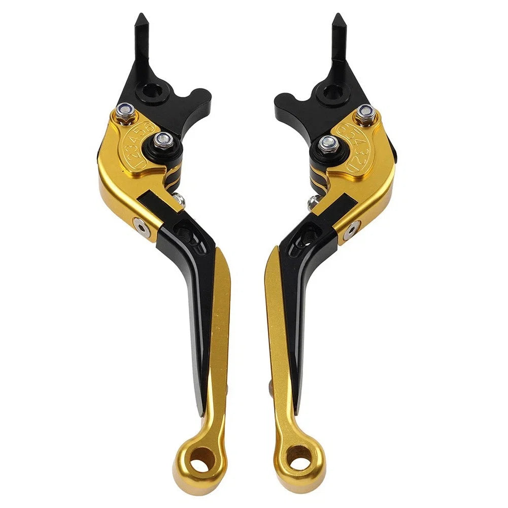 Folding Extendable Brake Clutch Levers for Suzuki GSXR600 GSXR750 (2004–2005) Gold