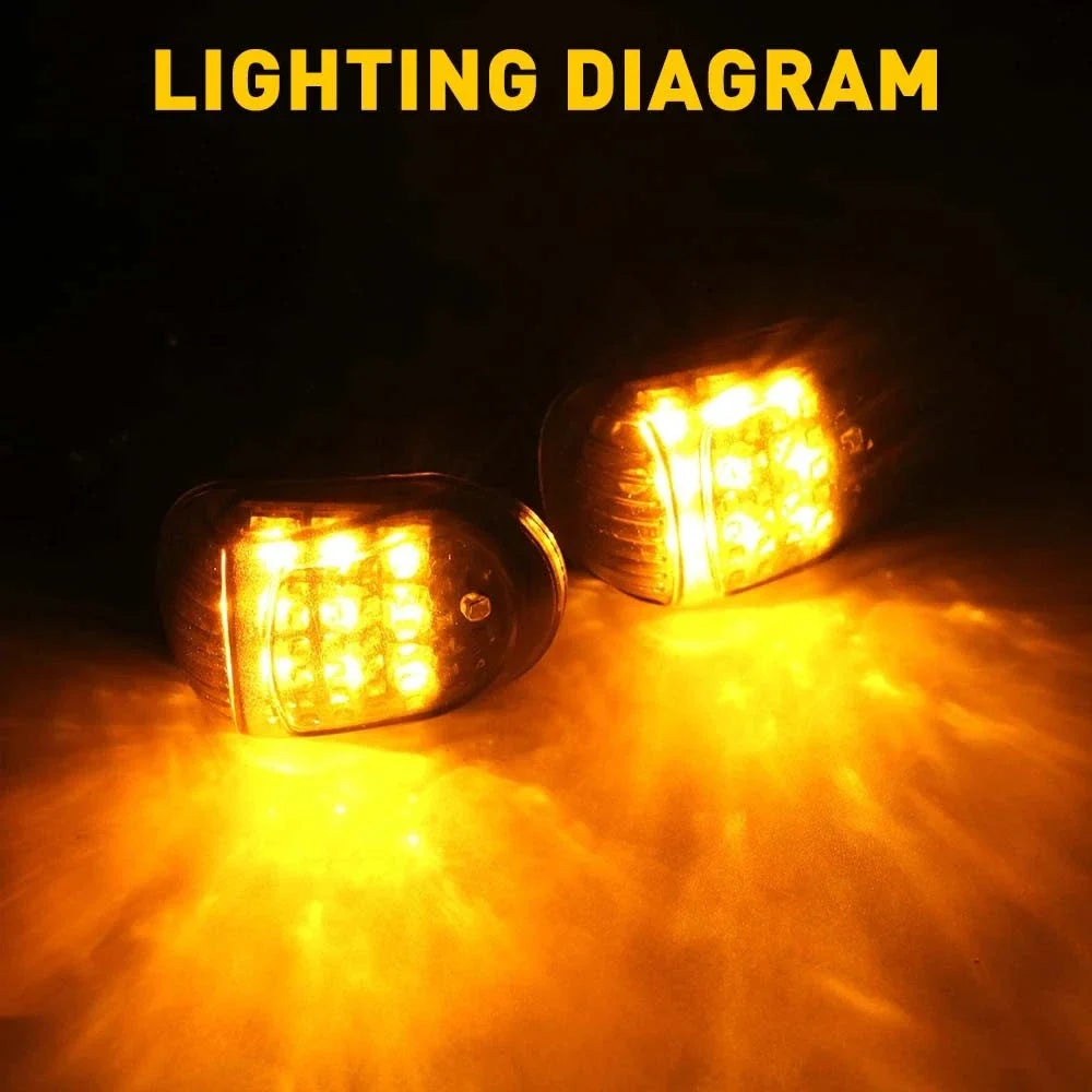 Set of 4 Smoke Amber LED Turn Signal Indicator Lights for Universal Motorcycle