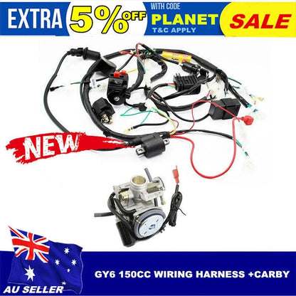 Full Electric Engine Wiring Harness Loom for GY6 150cc Quad Bike ATV (2000–2023)