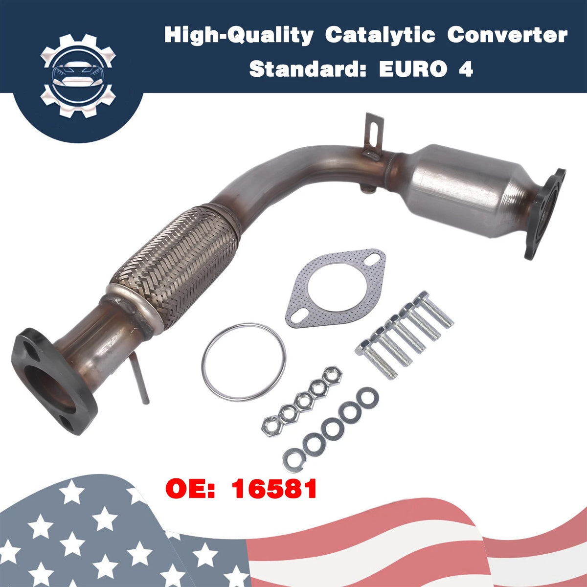 Front Catalytic Converter for GMC Terrain (2010–2014) Chevy Captiva Sport (2012–2015) 16581, 59521, 50507