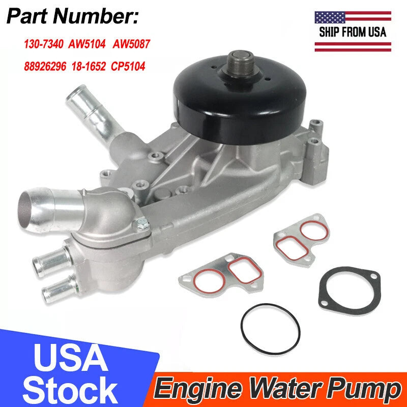 AW5104 Water Pump with Thermostat for Chevrolet Silverado GMC Cadillac (2000–2006)