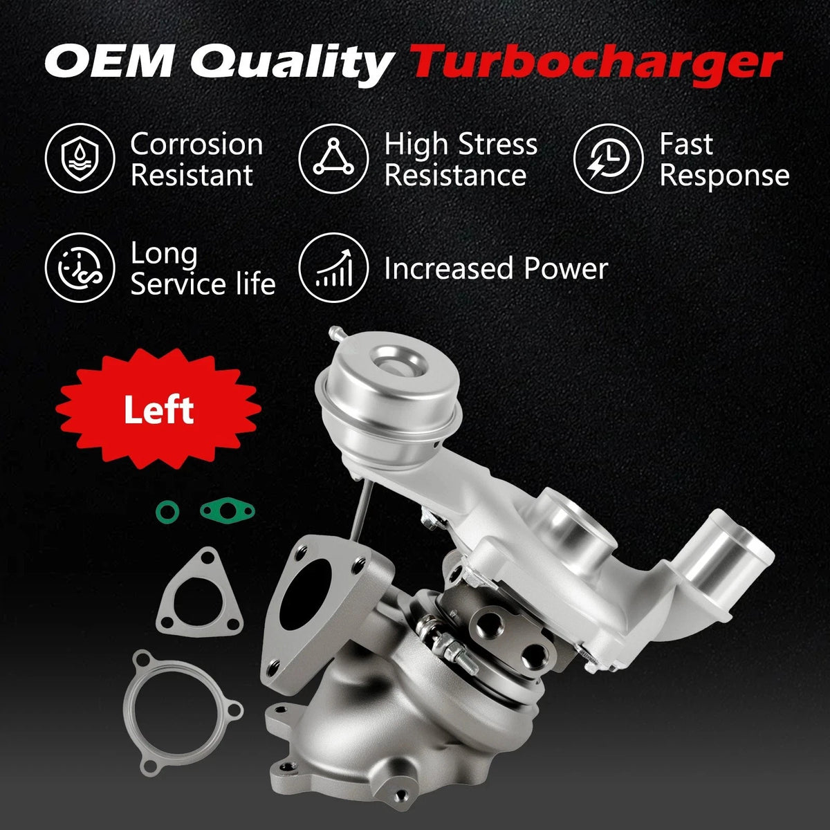 Left & Right Turbo Turbocharger for Ford Explorer Flex MKT MKS (2010–2019) - 790317-0003, AA5Z6K682CA, 790317-0001