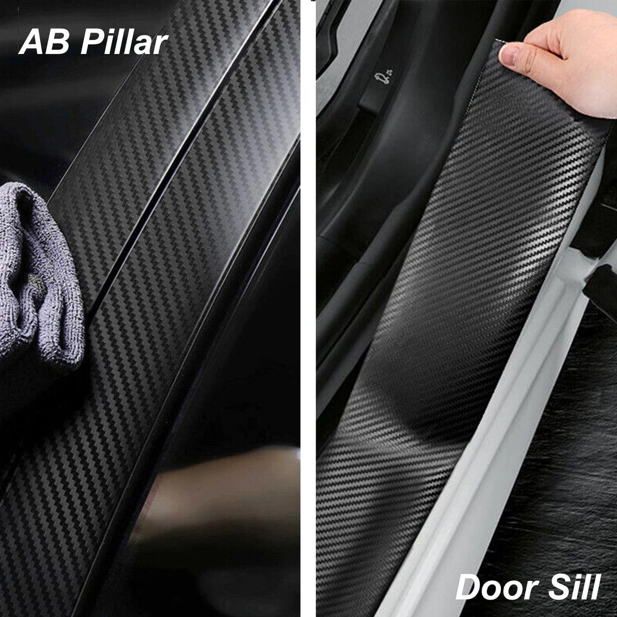 1in x 30ft Chrome Carbon Fiber Vinyl Tape for Automotive Use
