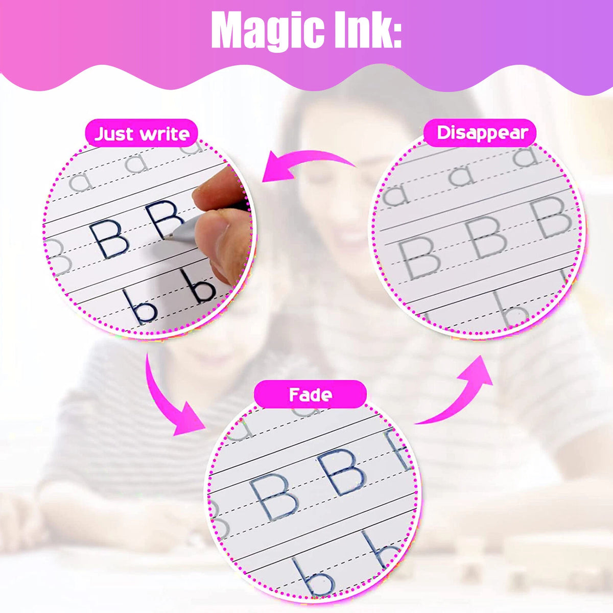 16X Reusable Magic Practice Copybook for Boys, Girls