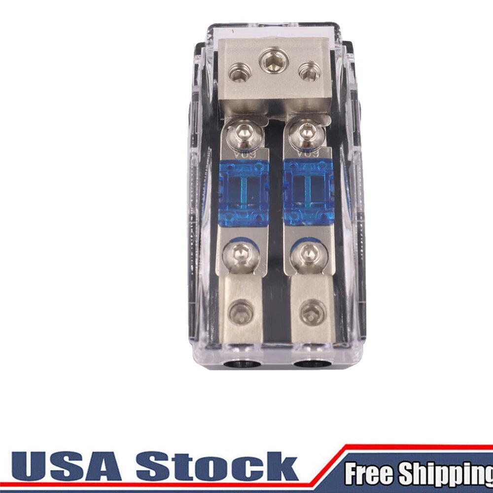 2 Way Mini ANL Blade Fuse Holder for Car Audio Power Distribution Block