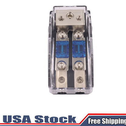 2 Way Mini ANL Blade Fuse Holder for Car Audio Power Distribution Block