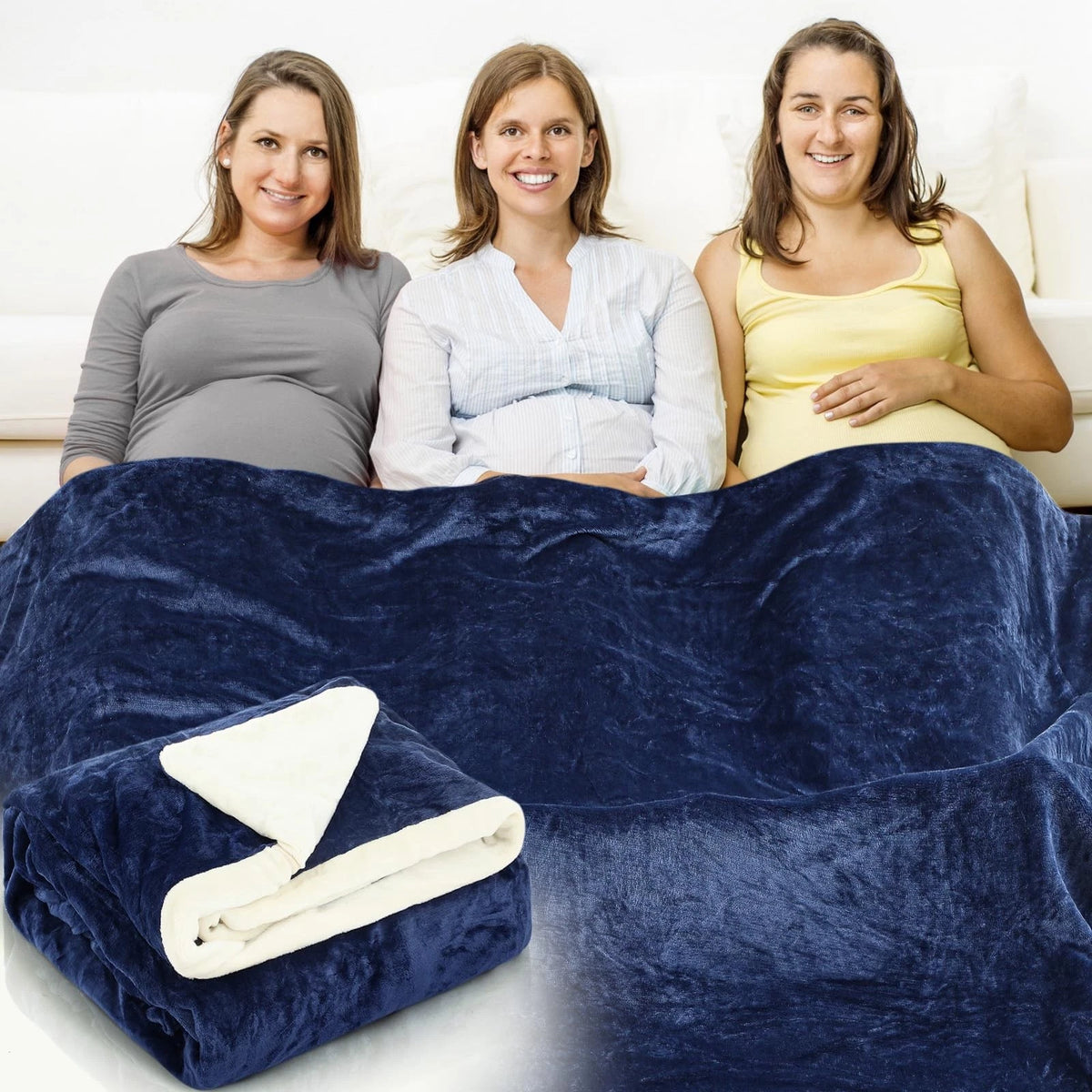 80 x 60 Inch EMF Faraday Blanket for Large Coverage (Dark Blue)