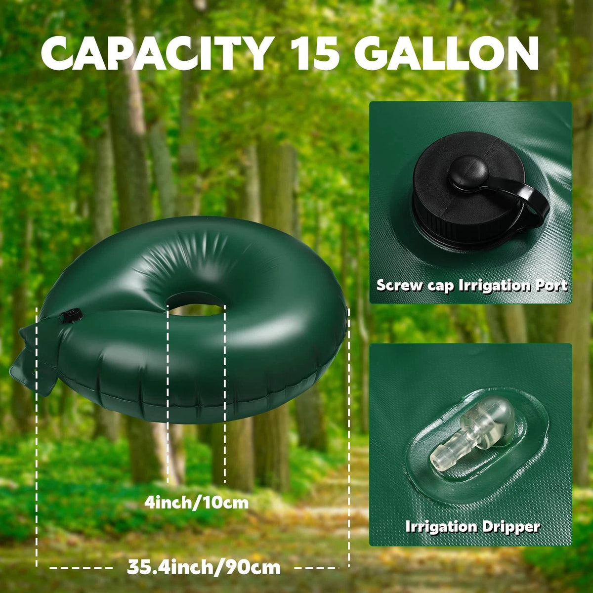 Set of 6 Heavy Duty Watering Rings for 15 Gallon Planters