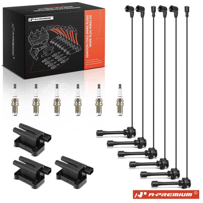 3X Ignition Coil & 6X Iridium Spark Plug Set for Mitsubishi (UF196, UF197)