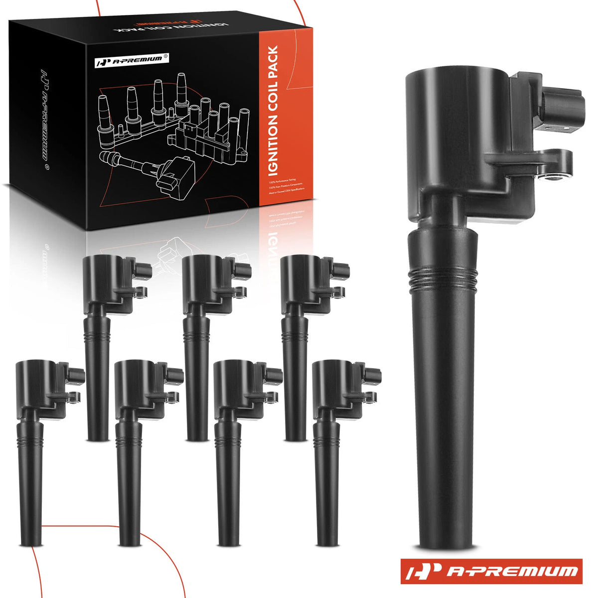 Set of 8 Ignition Coils for Lincoln LS (2000–2006) - XR827823, DG515, DQ-2004