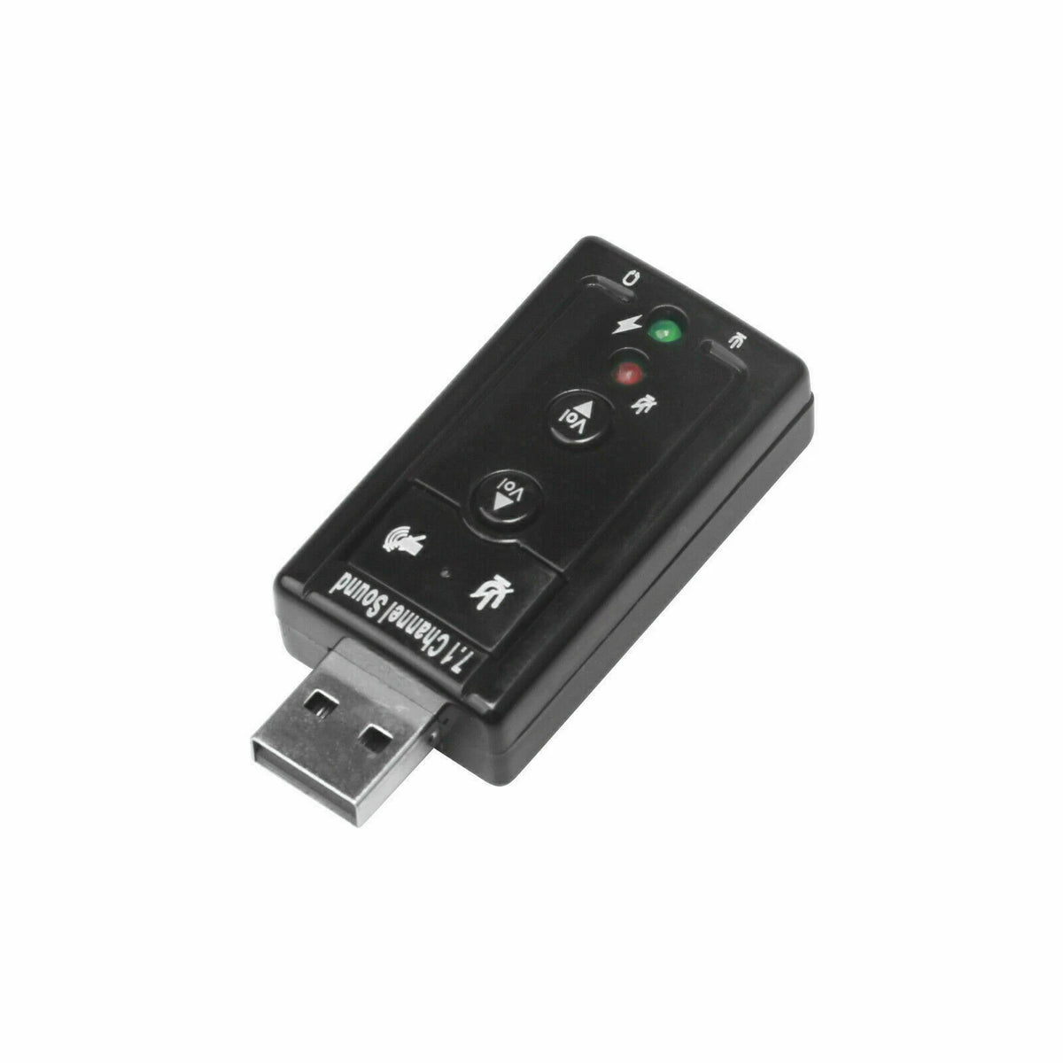 2X USB 2.0 External 7.1 Channel 3D Audio Sound Card Mic Adapter