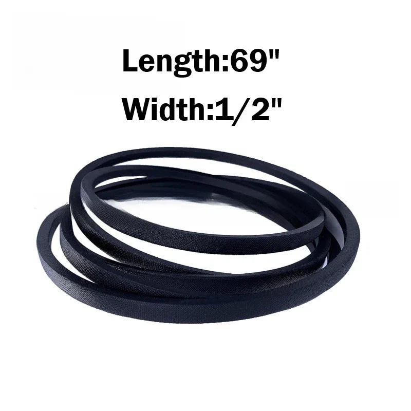 Black Rubber Belt for Kubota 121SKH Z122EBR (K3011, 13560) 69 Inch