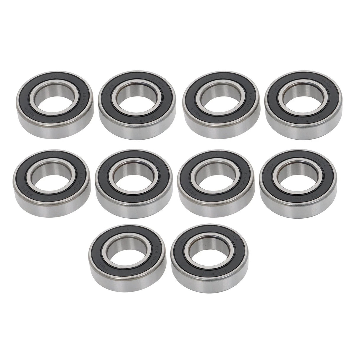 Set of 10 Ball Bearings 1" x 2" x 9/16" Rubber Sealed