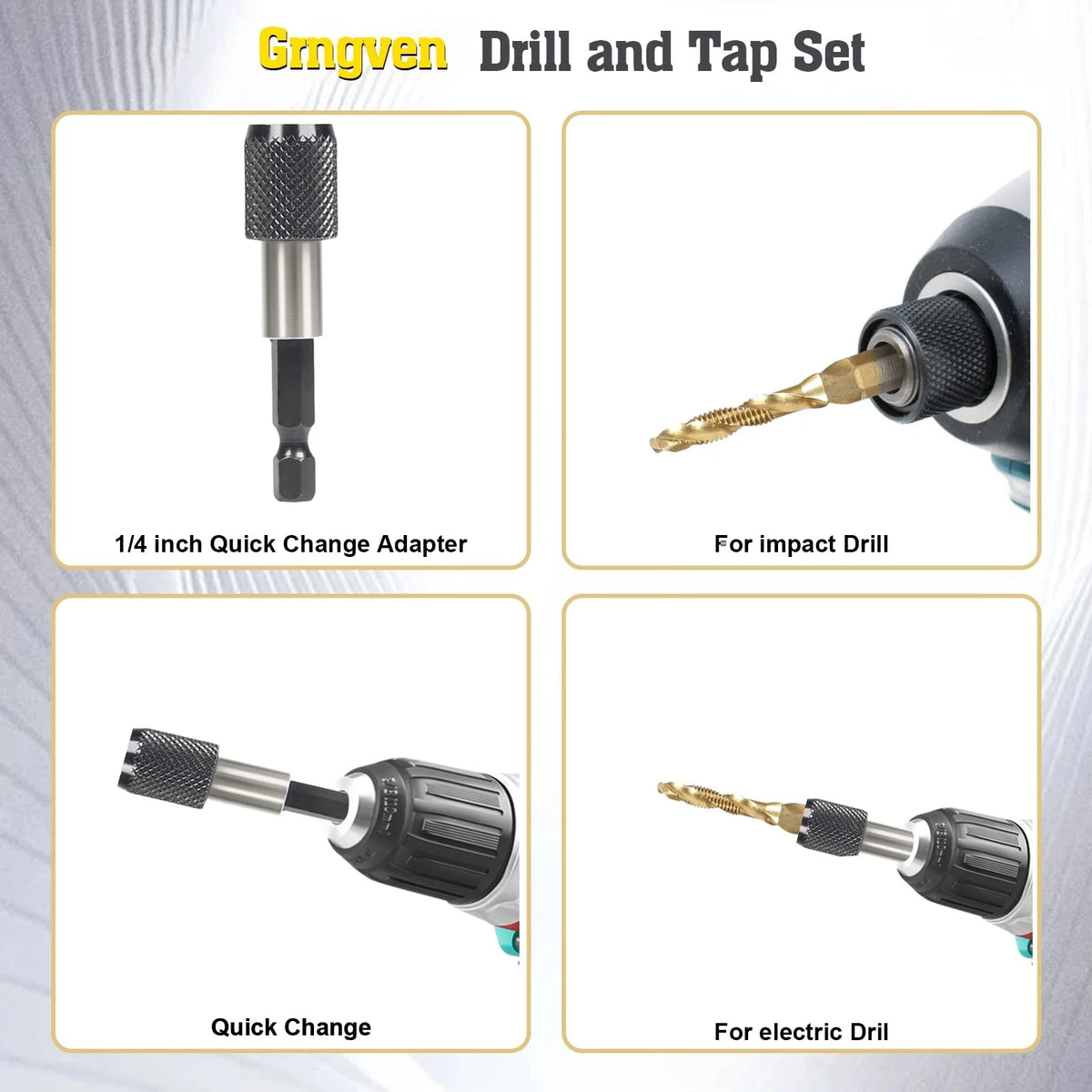 13PCS Combination Drill Tap Bit Set for Metric and SAE (No Year Range)