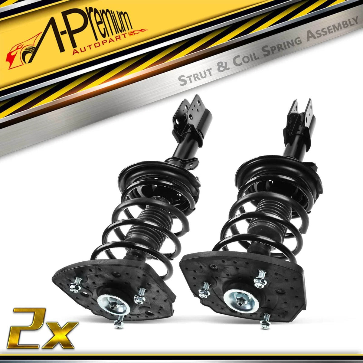 2 Rear Complete Strut & Coil Spring Assembly for Chevy Impala Buick LaCrosse (2006–2016)