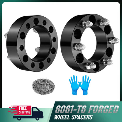 2 in 6x5.5 Wheel Spacers for Chevy Silverado Suburban Sierra (2014–2024)