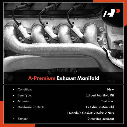 Exhaust Manifold with Gasket for Dodge Ram 1500, Dakota (1994–2003)