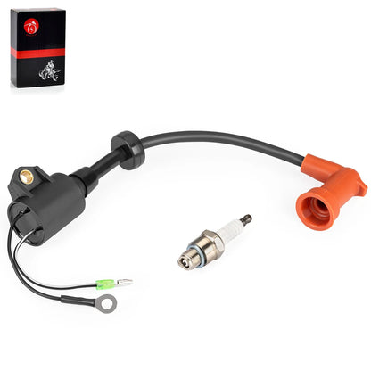 Ignition Coil & Spark Plug for Yamaha Outboard 2-Stroke 9.9-250 HP (63V-85570-00)