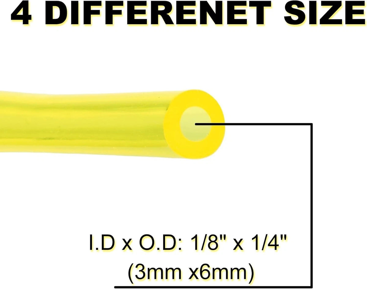 16ft Fuel Hose for 2-Cycle Engines (Fits Most Brands) - 1/8" x 1/4"