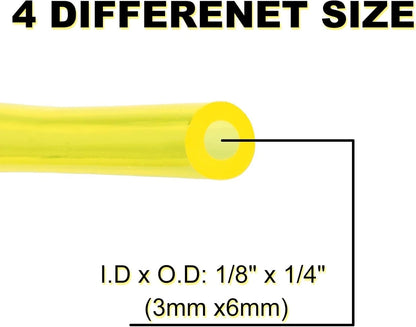 16ft Fuel Hose for 2-Cycle Engines (Fits Most Brands) - 1/8" x 1/4"