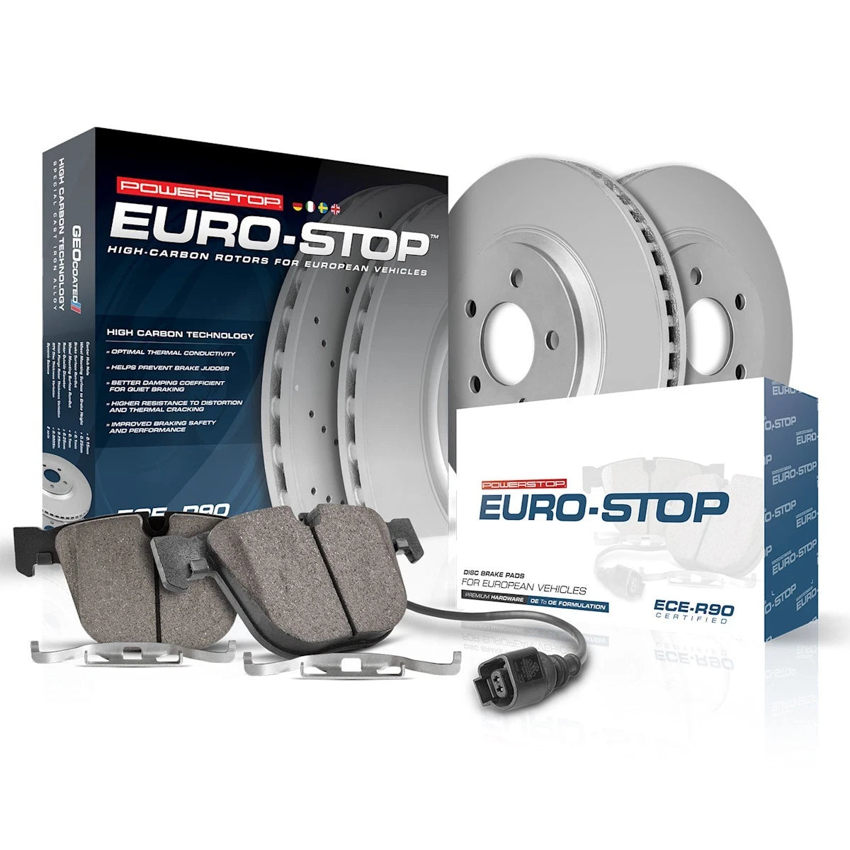 2X Powerstop Brake Disc and Pad Kits for VW Jetta Beetle (2006–2018) ESK2259