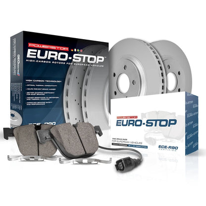 2X Powerstop Brake Disc and Pad Kits for VW Jetta Beetle (2006–2018) ESK2259