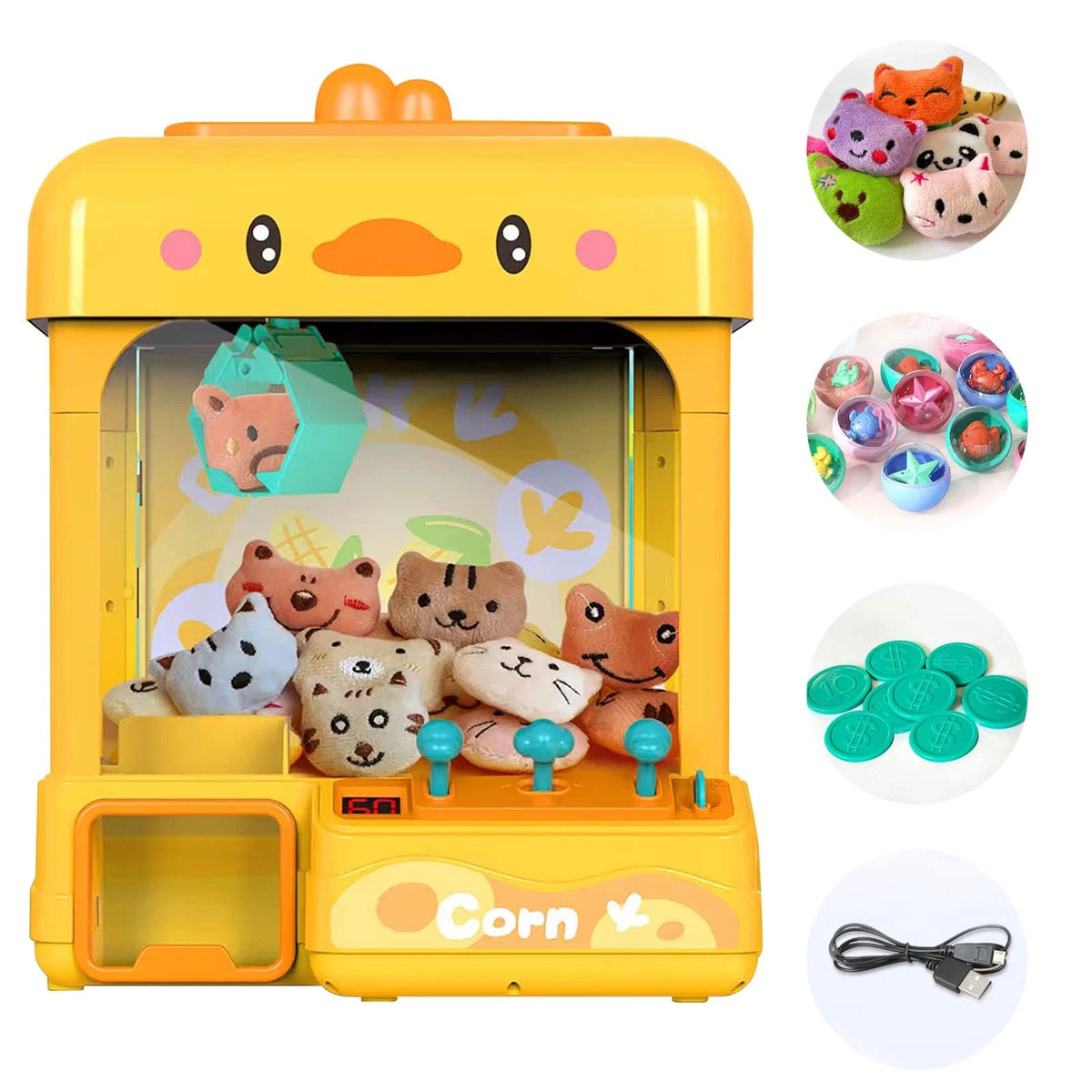 Large Claw Machine for Kids & Adults - Adjustable Sound & Light