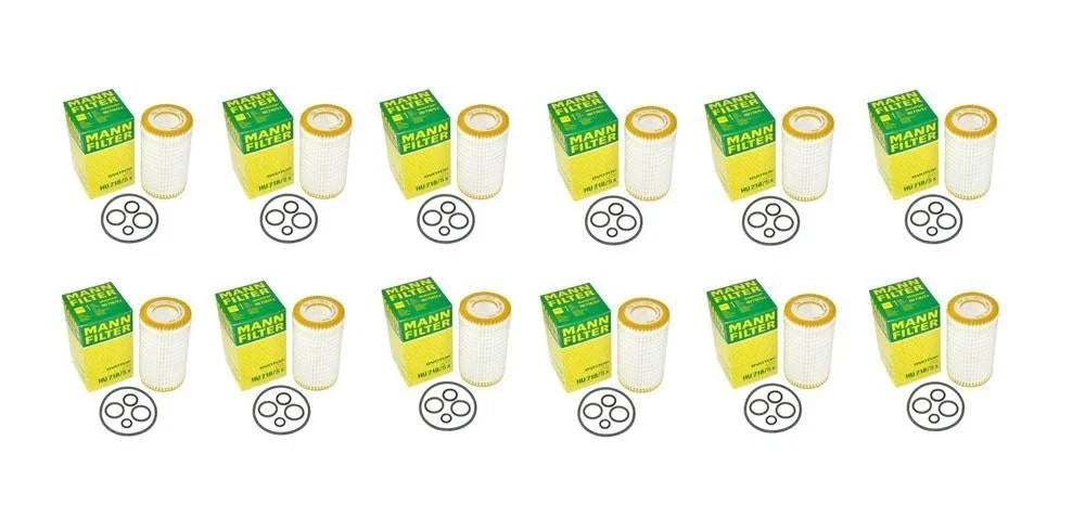 Set of 12 Engine Oil Filters for Chrysler Dodge Freightliner Mercedes-Benz