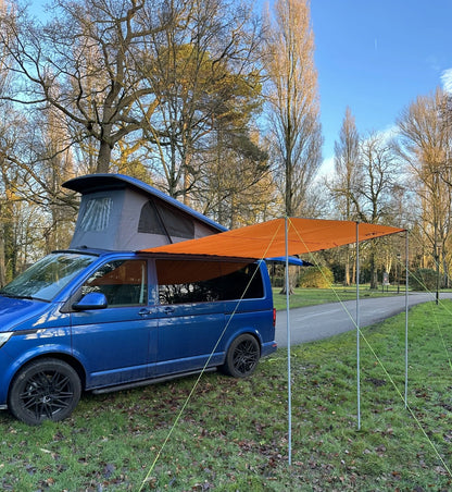 2X Orange Awning Canopy for Campervan Caravan (2.4m x 2.4m)