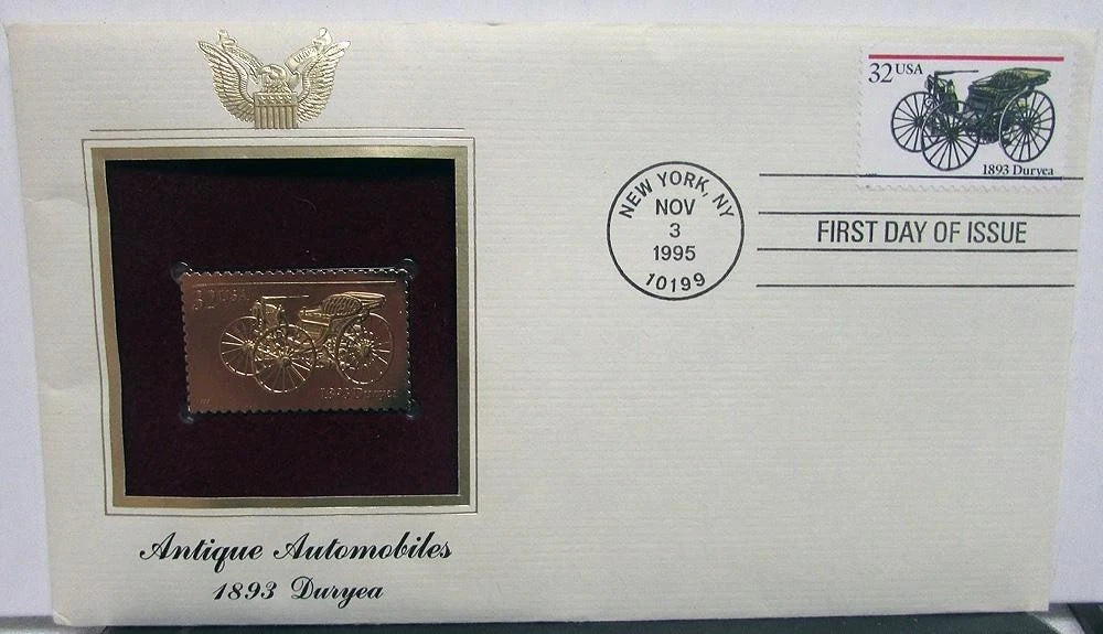 Set of 3 Commemorative Gold Stamps for Haynes Duryea