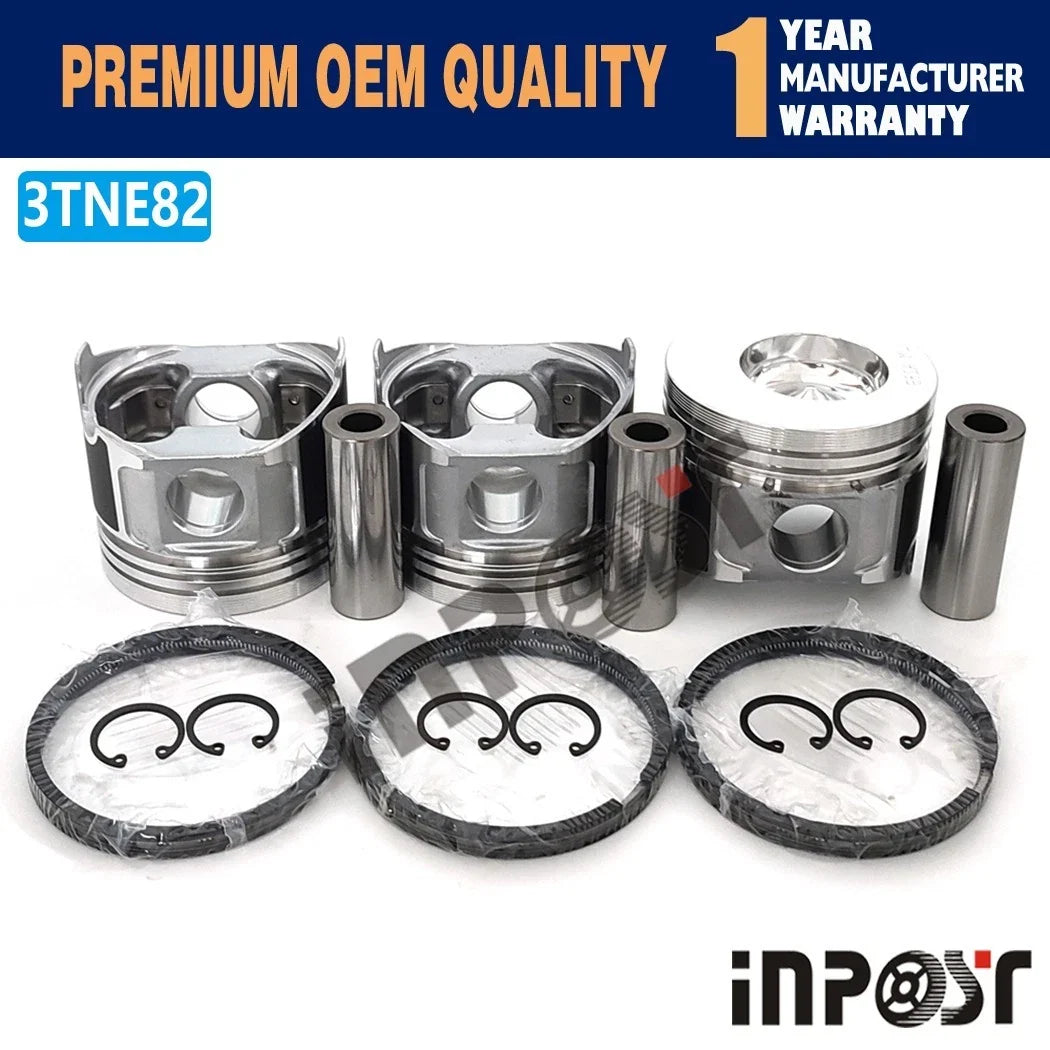 Overhaul Rebuild Kit for Yanmar 3TNE82 3TNE82A (Takeuchi TB28FR, Kobelco SK30SR)