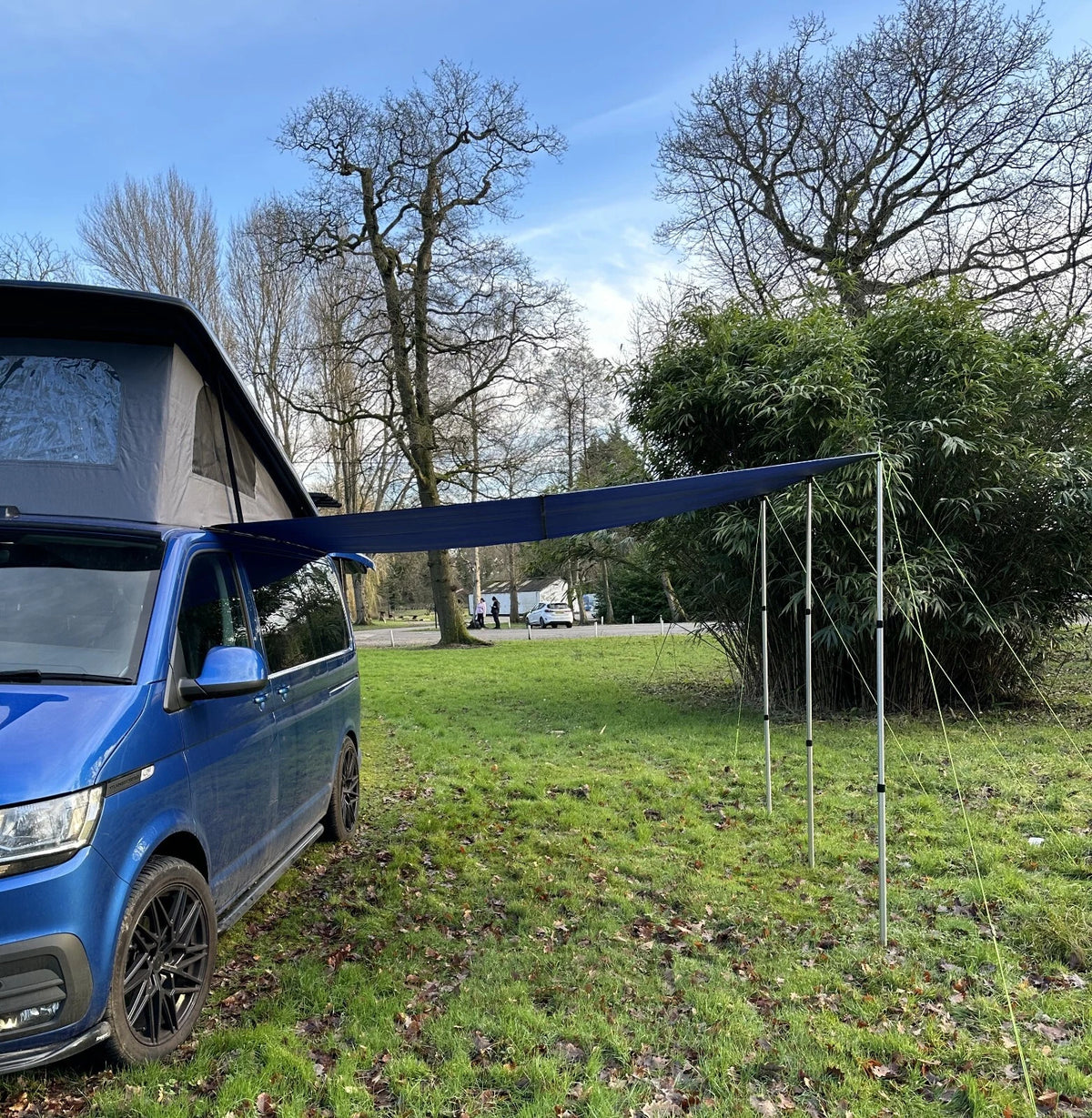 2X Awning Canopy for Campervan Caravan (2.4 x 3m, Navy)