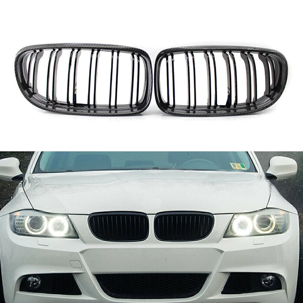 Carbon Fiber Front Kidney Grille for BMW E90 E91 (2009–2012)