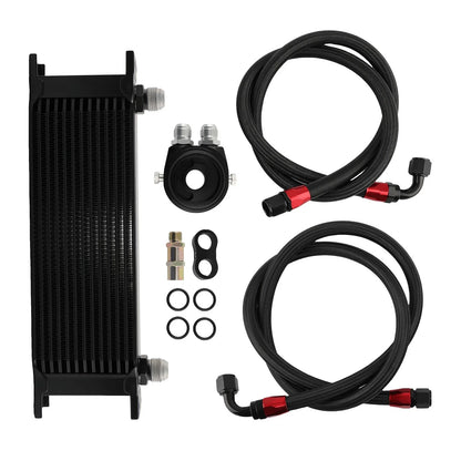 Aluminum 13 Row AN10 Engine Oil Cooler with Filter Adapter Kit