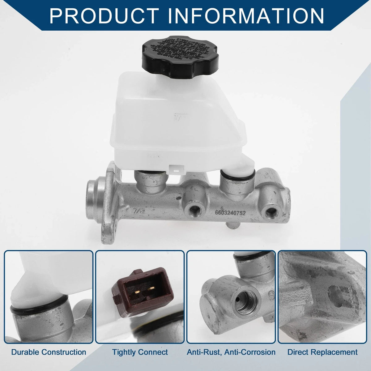 Brake Master Cylinder with Reservoir No. 5851025000 for Hyundai Accent (2000–2005)