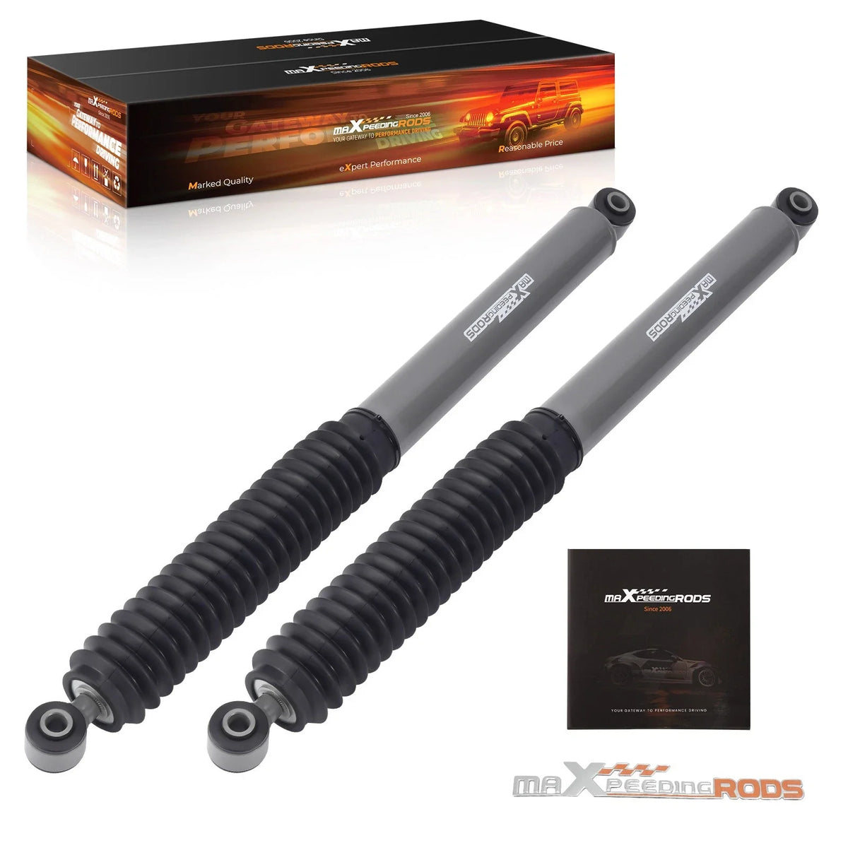Pair of 0-3" Rear Lift Shocks for GMC Sierra 2500 (1999–2025) 4WD/RWD
