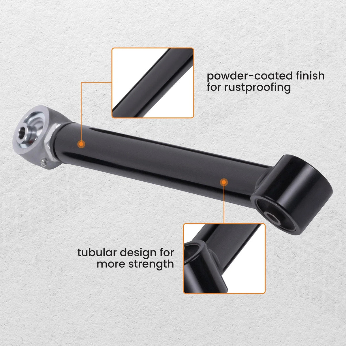 Adjustable Control Arms Set of 8 for Jeep Wrangler JK (2007–2018) 0-6" Lift