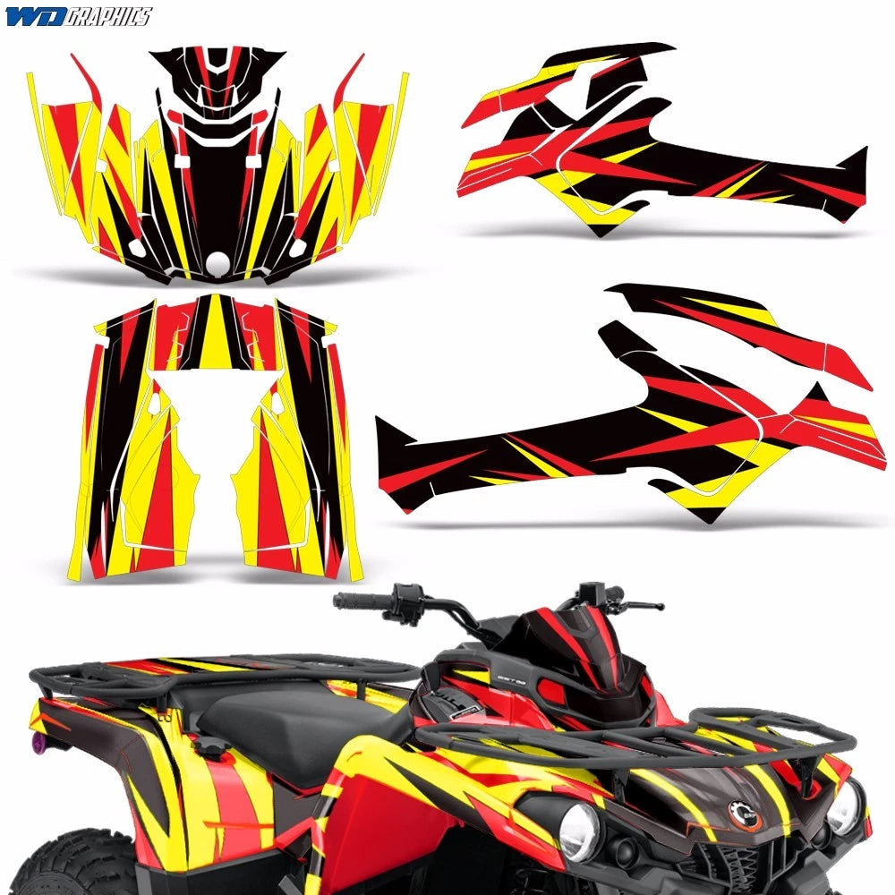 ATV Graphics Kit Sticker Decal for Can-Am Outlander 450/570 (2014–2023)