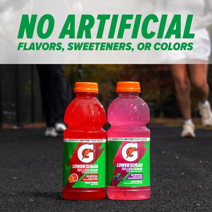 Pack of 6 Gatorade Lower Sugar Electrolyte 20 Fl Oz - Rain Berry