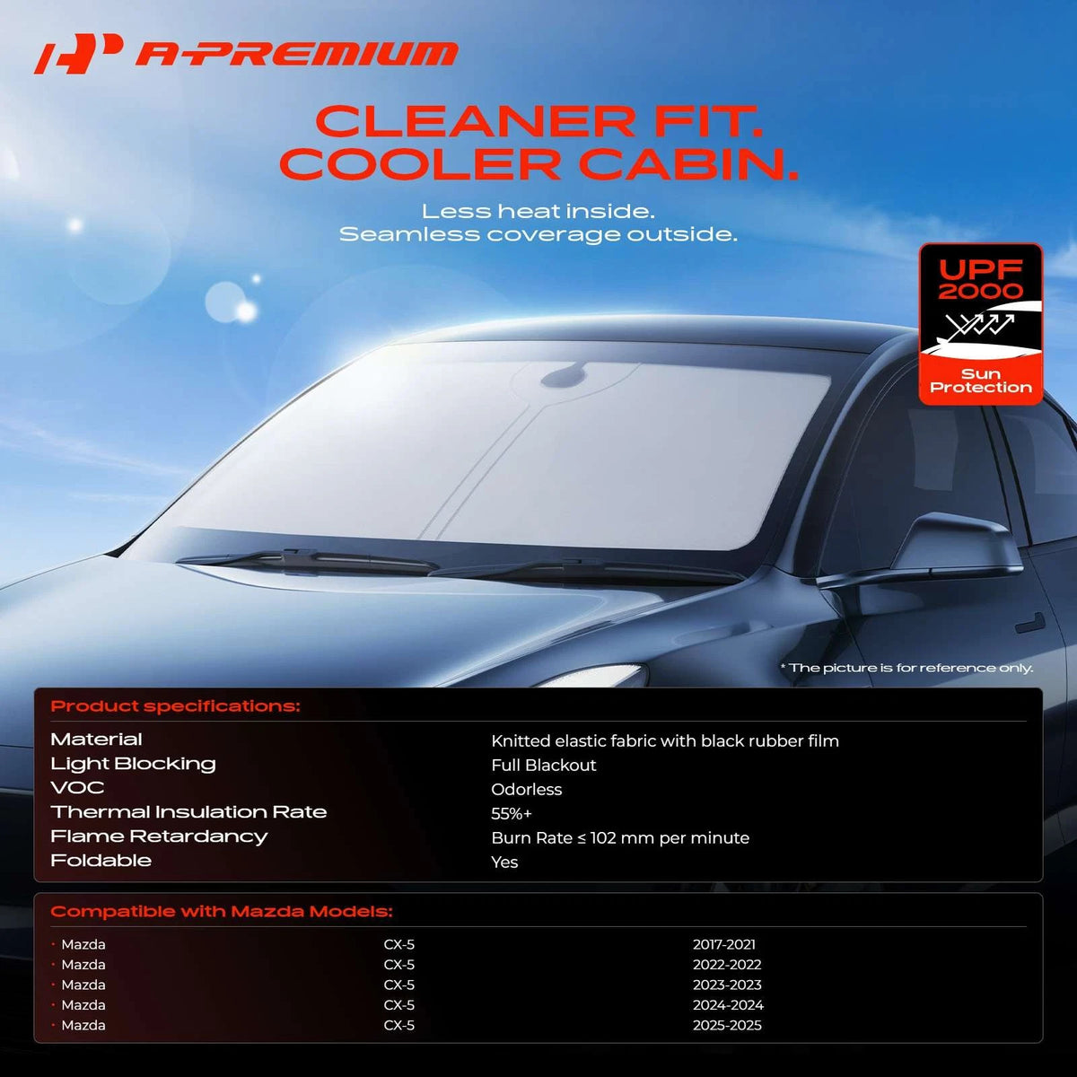 Sun Shade for Mazda CX-5 (2017–2025) - Mazda Sun Shade, CX-5 Sun Shade