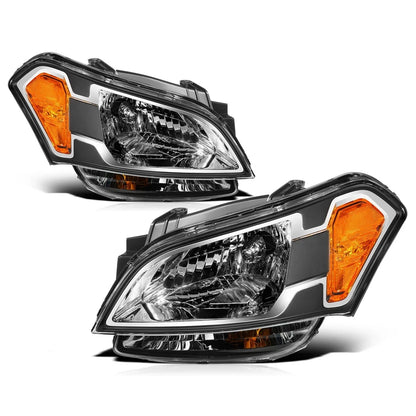 Headlight Lamp Assembly for Kia Soul (2010–2011) Black Housing Amber Corner